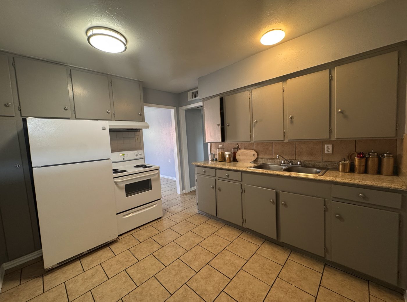 Fully equipped apartment kitchen